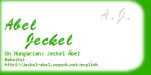 abel jeckel business card