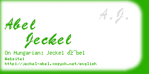 abel jeckel business card